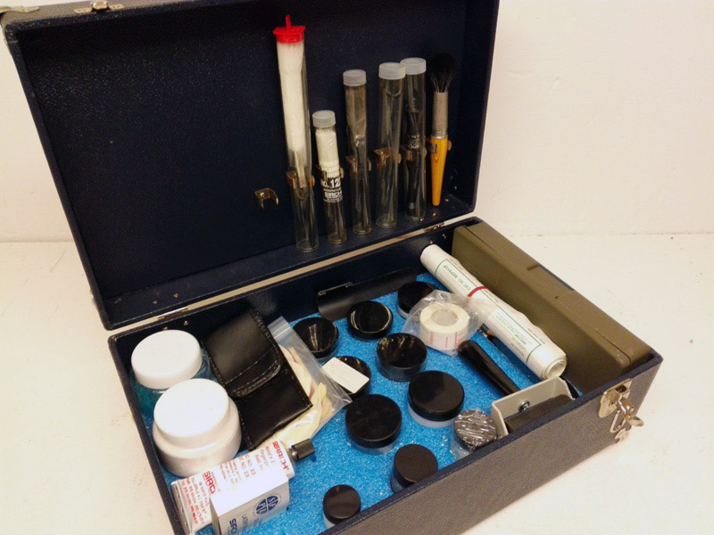 maletin herramientas policia cientifica epoca madera19.7x46.5x29.5 nº1 (70eu) 1u